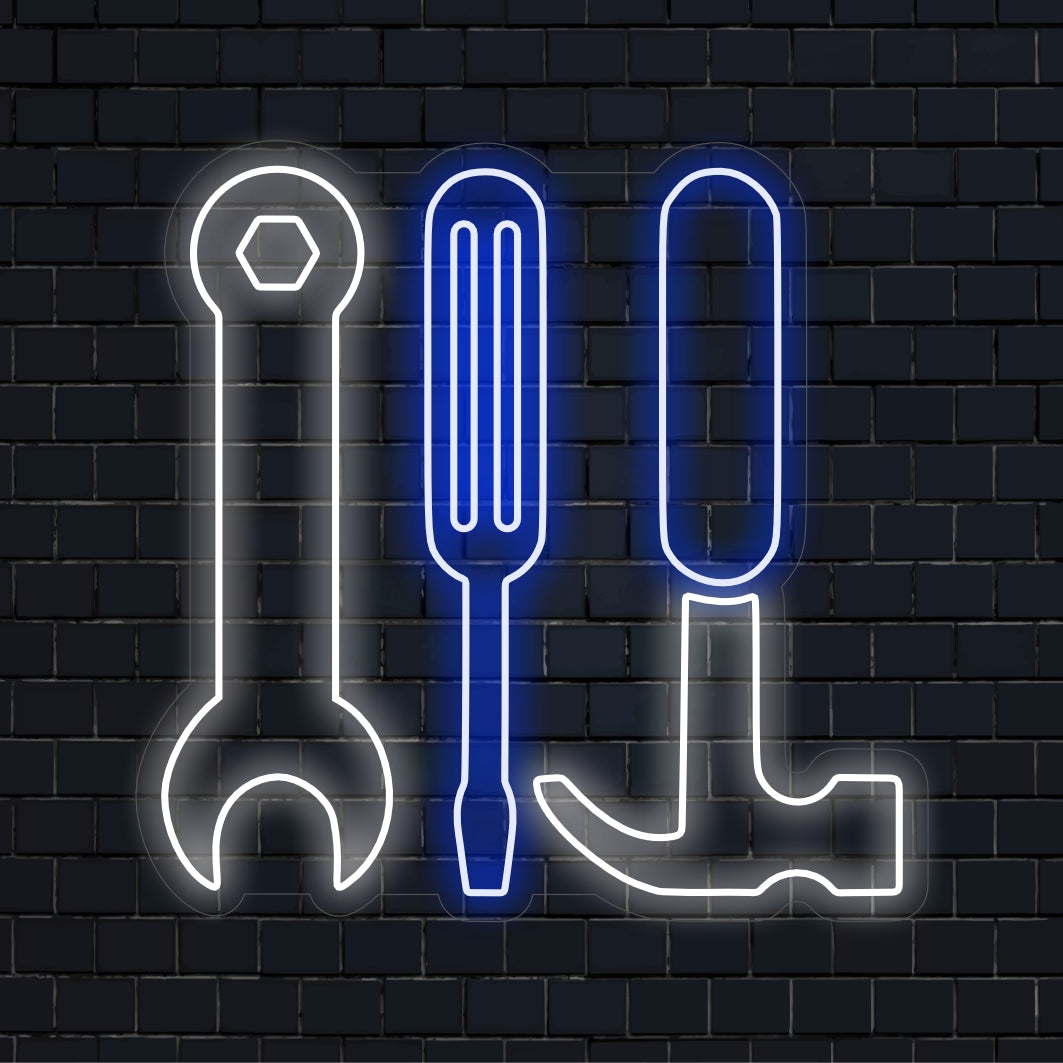 Llave inglesa Martillo Destornillador Letrero de neón | Herramientas y  Ferretería | elarteneón – The Art Neon, image size:1063x1063