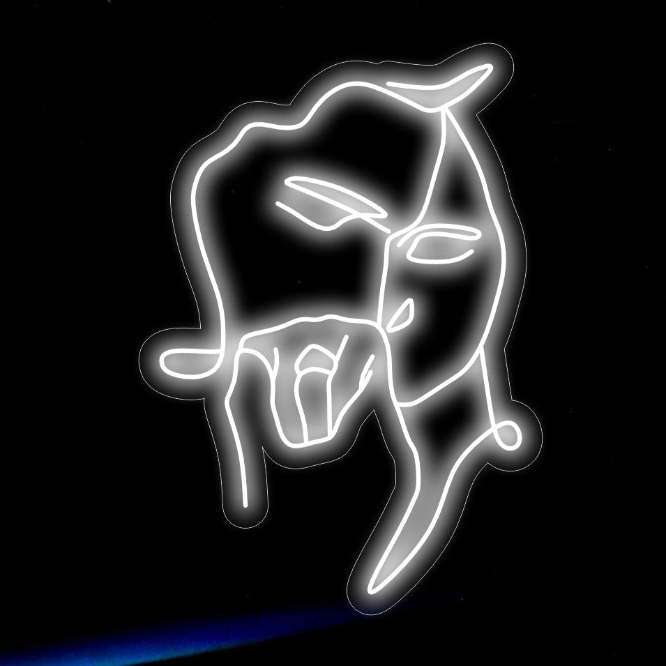 "Abstract Lover Art Neon Sign" - A romantic neon light with abstract elements, expressing love and connection through modern art, enhancing the ambiance of your living space.