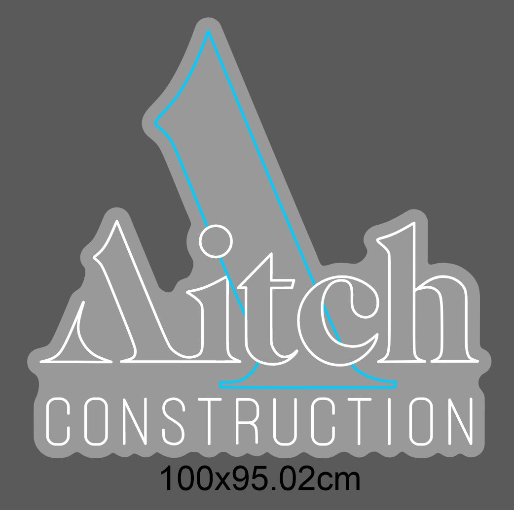 Enseigne lumineuse LED personnalisée – Aitch Construction
