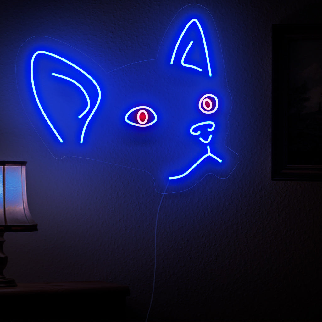 „Cat Neon Sign” ��� O lumină neon capricioasă și artistică care prezintă o silueta jucăușă de pisică, adăugând farmec și căldură interiorului tău prietenos cu pisici.