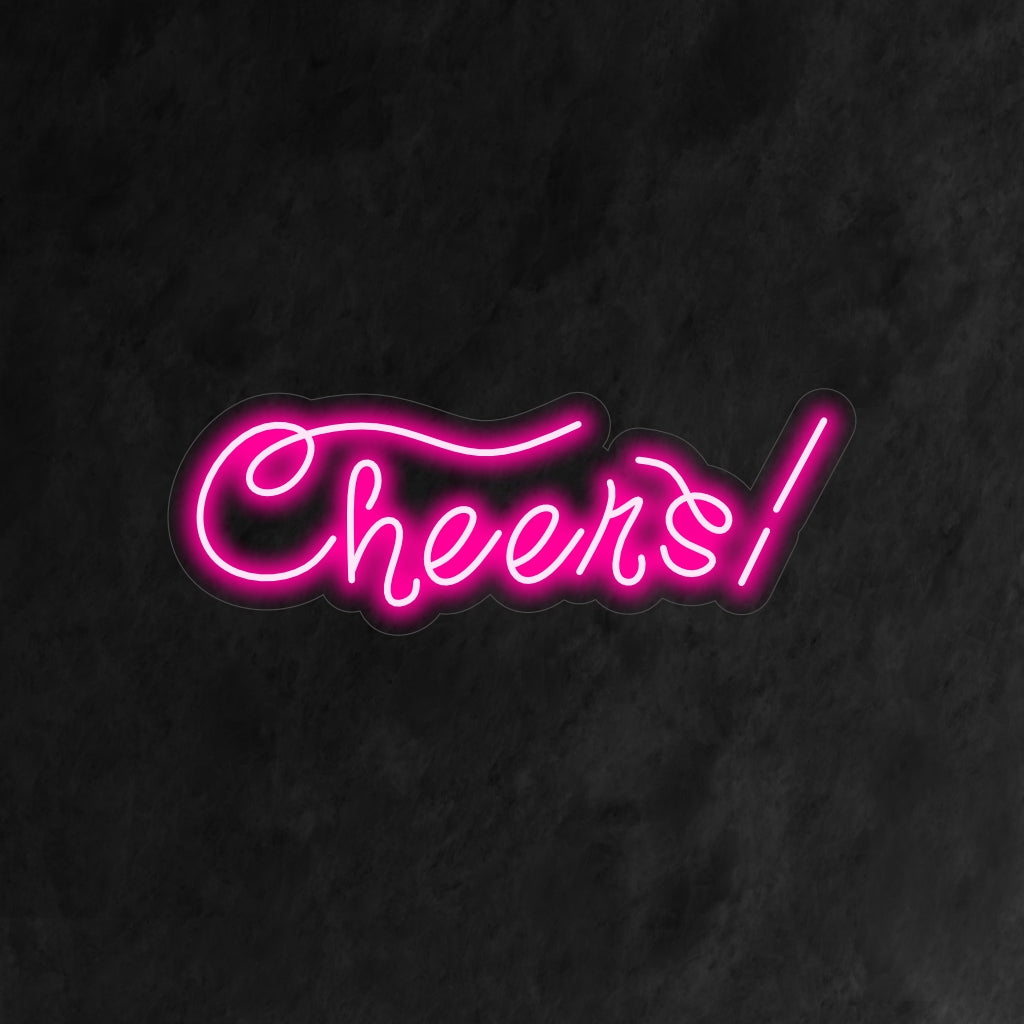 "Cheers Bar Neon Sign" is a lively and welcoming addition to your bar interior. A neon light that invites patrons to gather and celebrate.