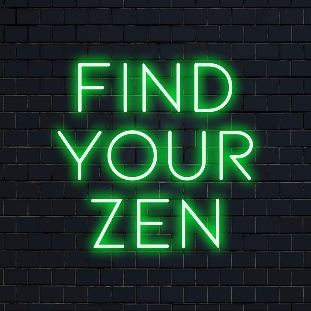 Προσαρμοσμένη επιγραφή LED νέον σε χαλαρωτικές αποχρώσεις, ιδανική για τη δημιουργία μιας γαλήνιας ατμόσφαιρας σε κάθε χώρο. Διακόσμηση με νέον φως.