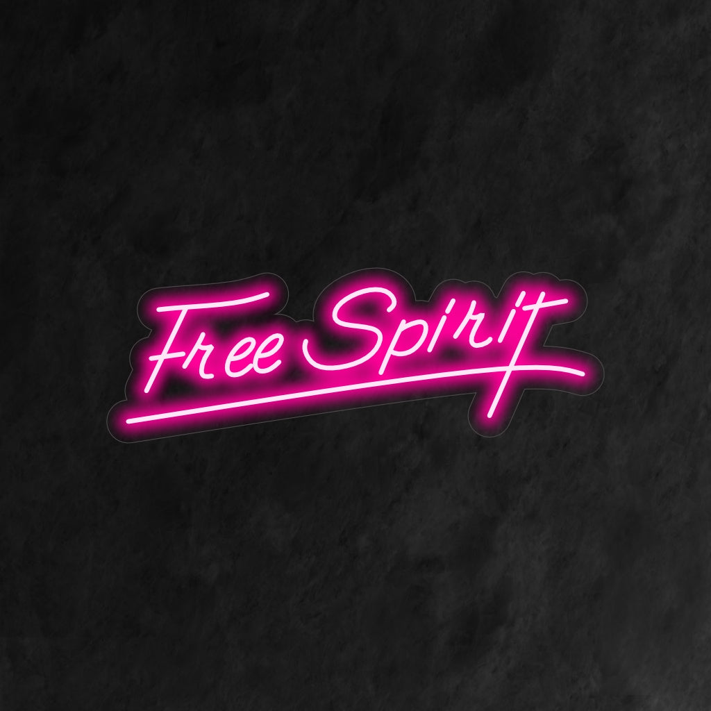 Το "Free Spirit Neon Sign" είναι μια απελευθερωτική και αναζωογονητική προσθήκη στο εσωτερικό σας. Ένα φως νέον που γιορτάζει την ουσία ενός ελεύθερου πνεύματος.