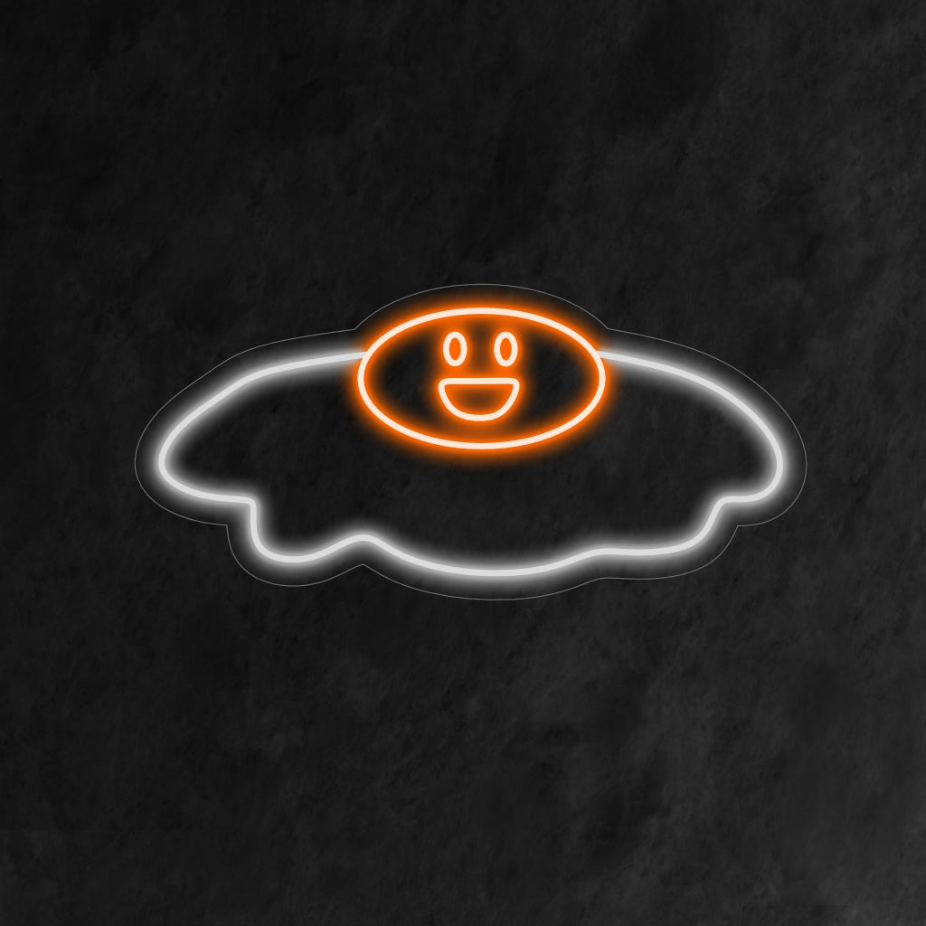 "Fried Egg Neon Sign" - Sydende med morgenmadscharme, perfekt til caféer og morgenmadssteder, der fejrer den solrige glæde ved et spejlæg.