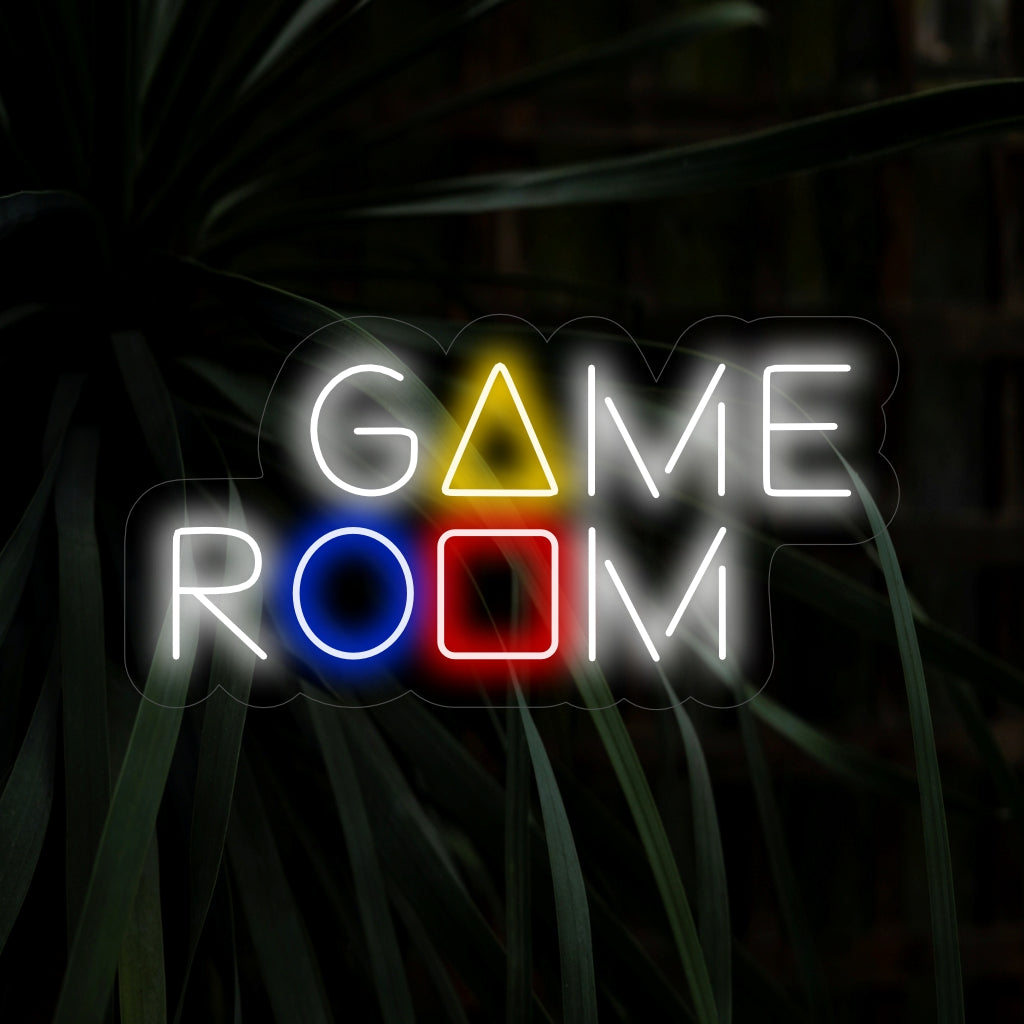 "Game Room Neon Sign" - Λάμπει με γοητεία gaming, ιδανικό για αίθουσες παιχνιδιών και χώρους ψυχαγωγίας, εμποτίζοντας το περιβάλλον με το πνεύμα του παιχνιδιού.