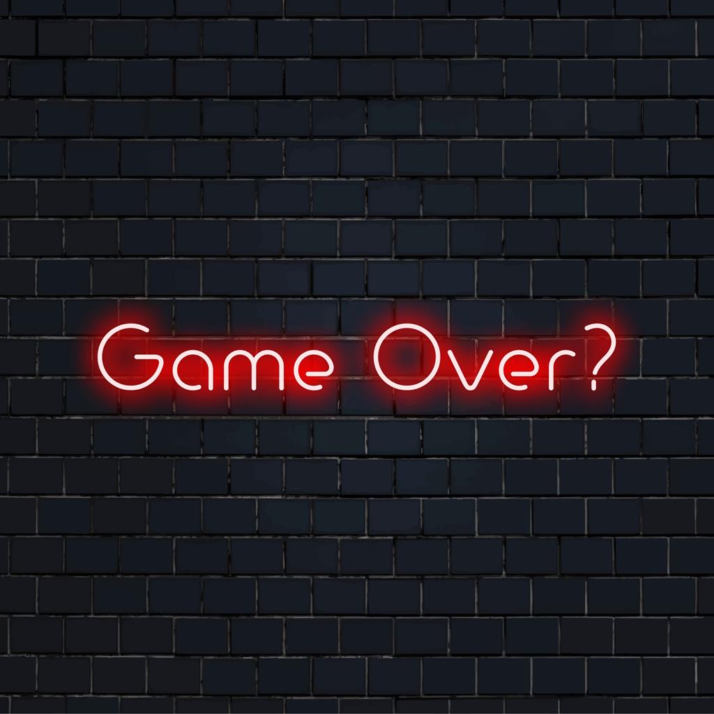 Bold Game Over LED neon sign, perfect for any space. Ideal for a unique touch of neon light decor. Custom-made, eye-catching design.