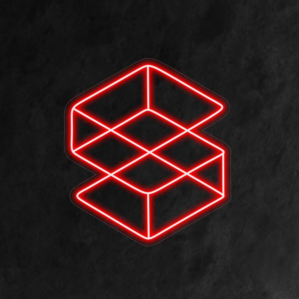 "Geometric Shape Neon Sign" - Illuminating with abstract sophistication, perfect for modern spaces and art studios, embracing the simplicity and elegance of geometric shapes.
