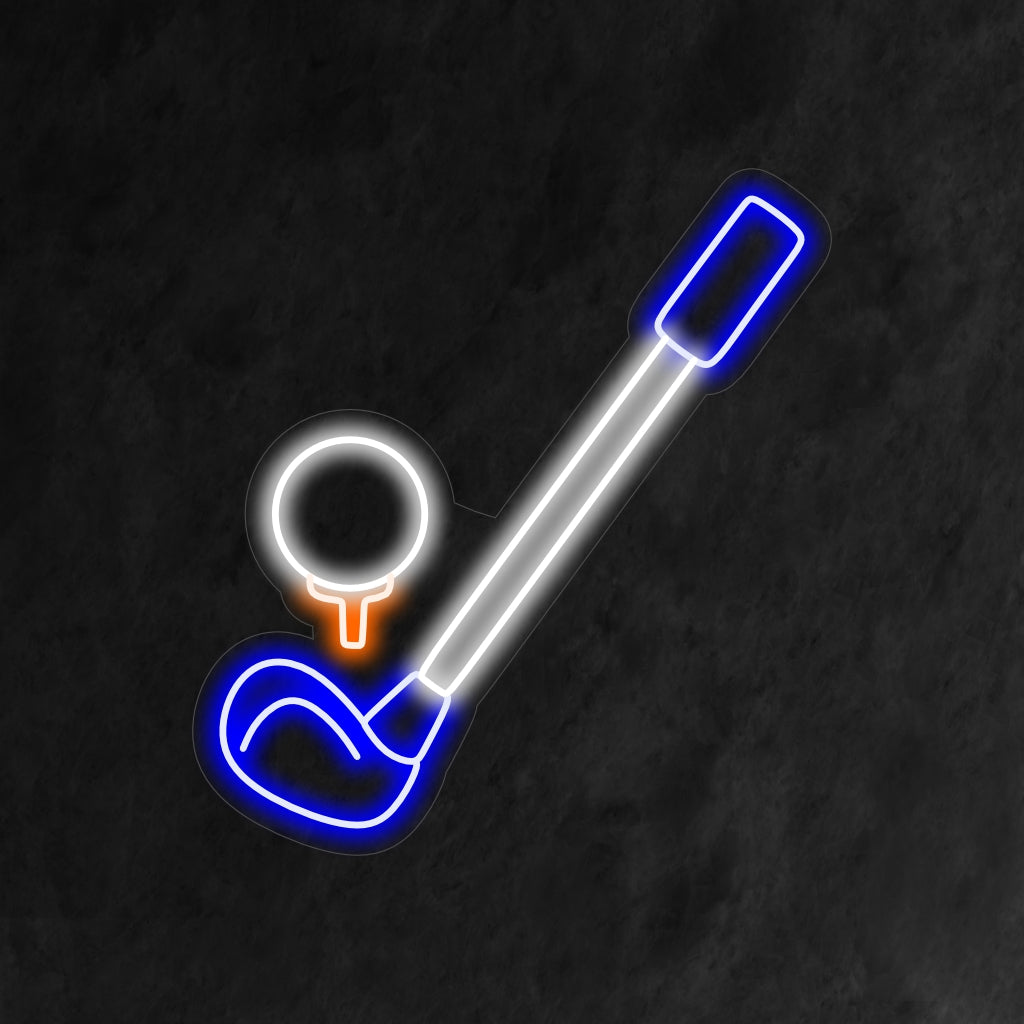 "Golf Neon Sign" - Indfanger essensen af sporten, perfekt til golfentusiaster og sportsbarer, der fejrer kærligheden til golf og spændingen ved spillet.