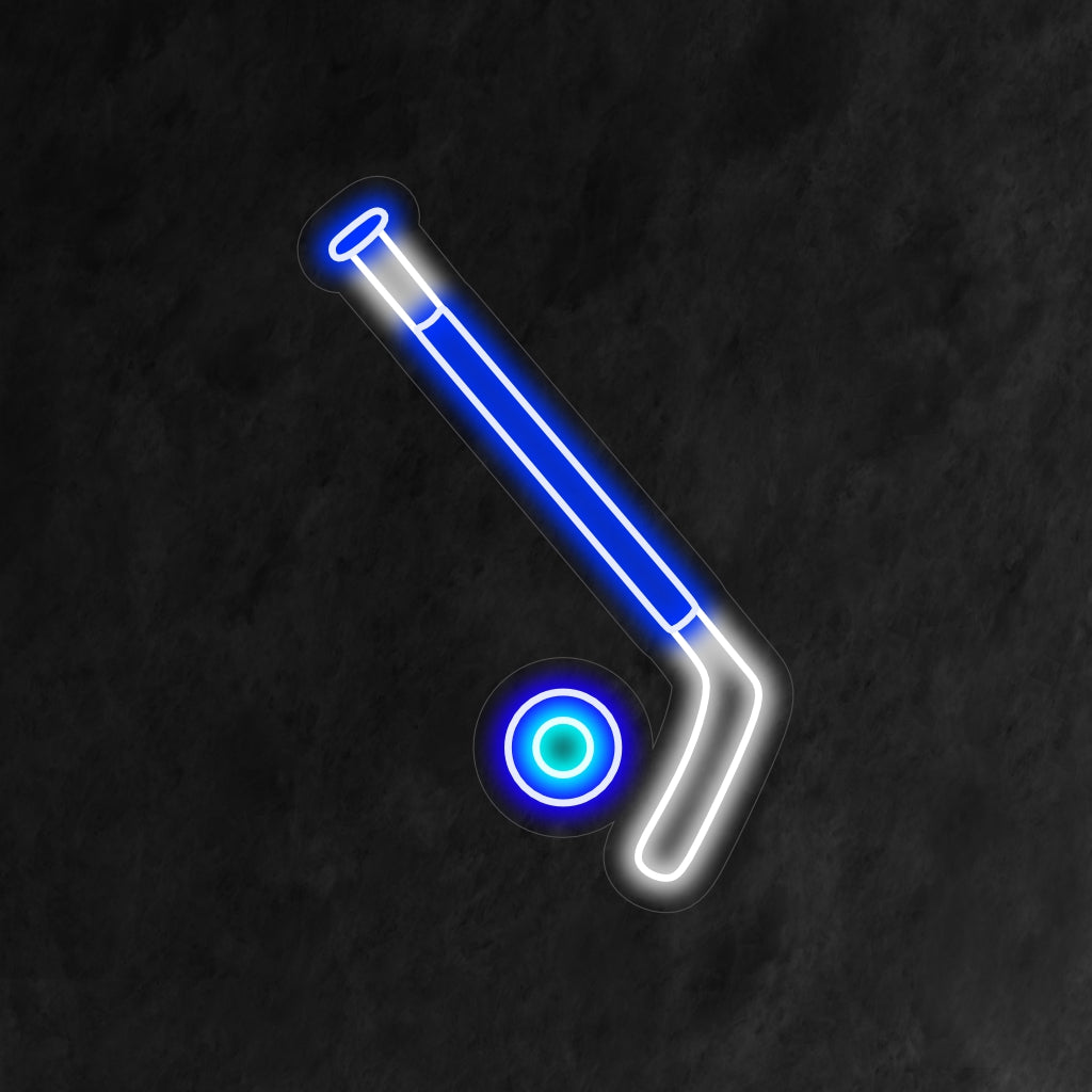 "Hockey Neon Sign" - An energetic addition for sports bars and hockey-themed venues, capturing the spirit of the game with dynamic neon lights for avid hockey fans.