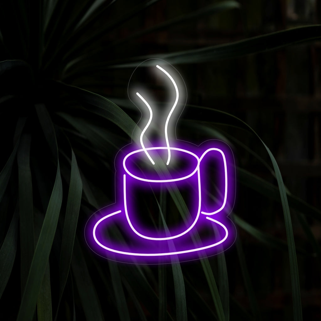 "Hot Coffee Cup Neon Sign" - Μια ζεστή και φιλόξενη προσθήκη σε καφετέριες, με αχνιστή κούπα καφέ για μια φιλόξενη και άνετη ατμόσφαιρα σε φιλόξενες γωνιές.
