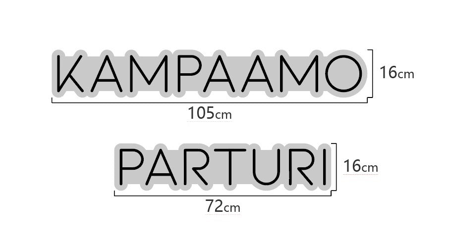 Kampa og Barber Neon Skilt