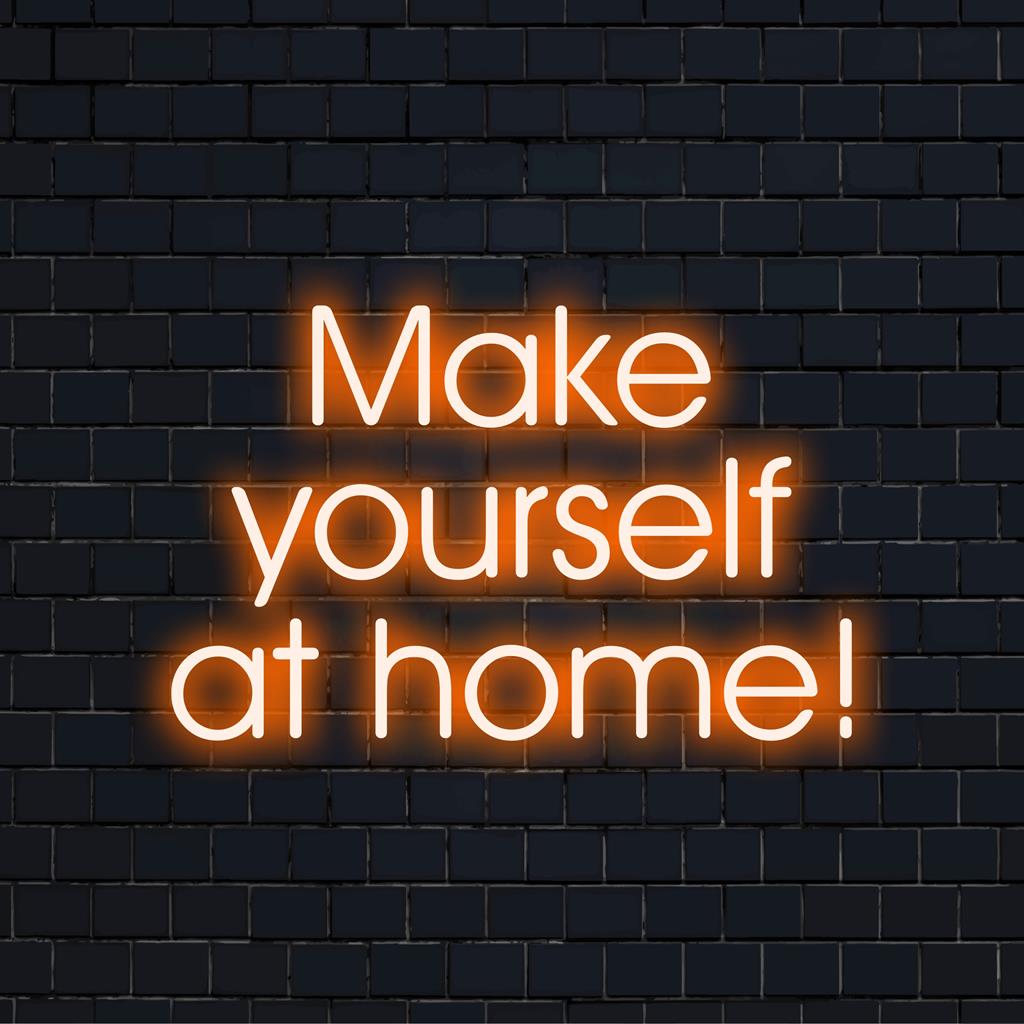Custom LED Neon Sign with vibrant design, perfect for home decor; add a warm, welcoming touch to any space.
