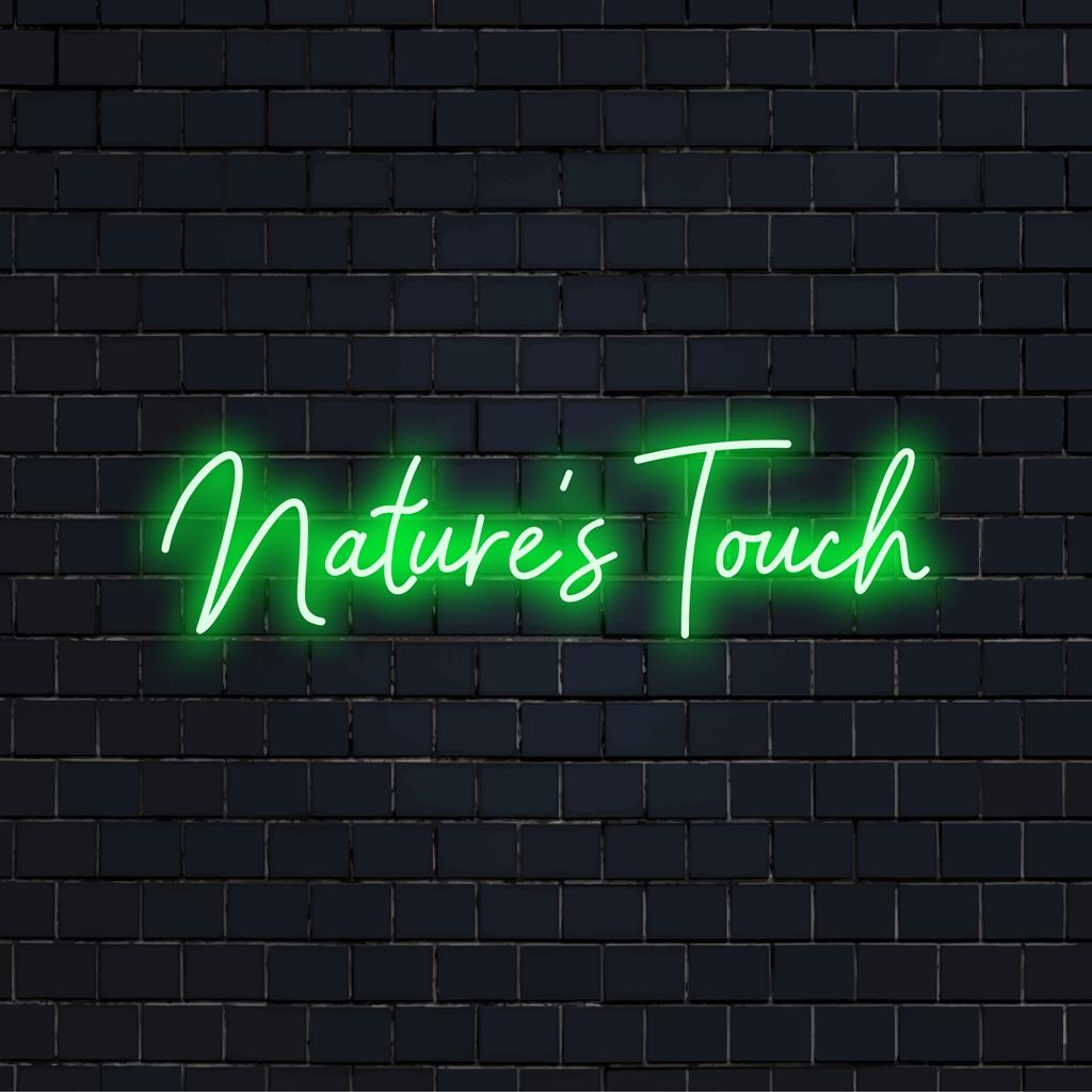 Insegna al neon a LED personalizzata con design ispirato alla natura, che mette in risalto il tema luminoso della natura, perfetta per un arredamento luminoso unico.