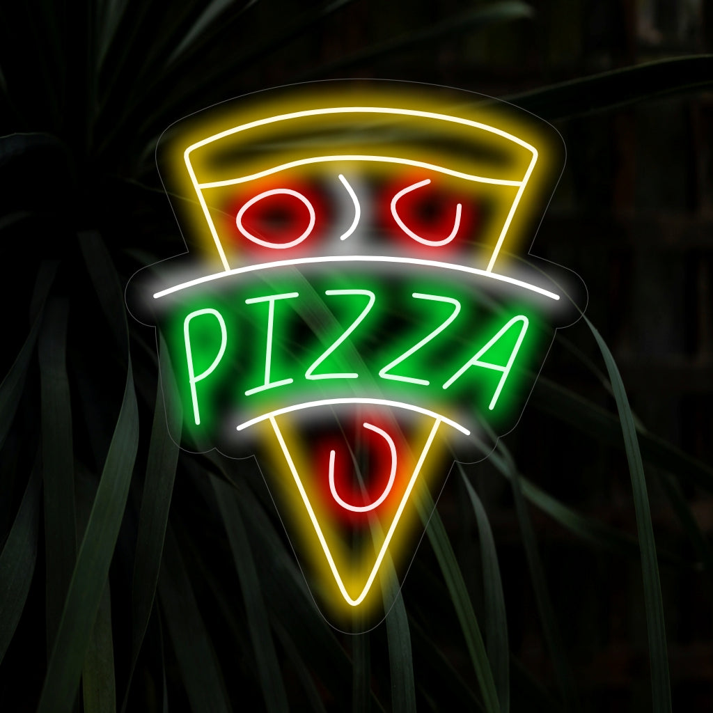 Το "Pizza Neon Sign" είναι μια λαχταριστή και εμβληματική προσθήκη, ιδανική για χώρους που απολαμβάνουν τη νοστιμιά της πίτσας. Φωτίστε με τη διαχρονική γοητεία μιας φέτας πίτσας!