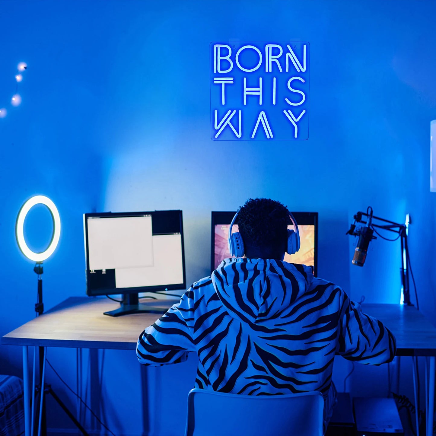 Cartel LED USB 5V "Born This Way" - Económico