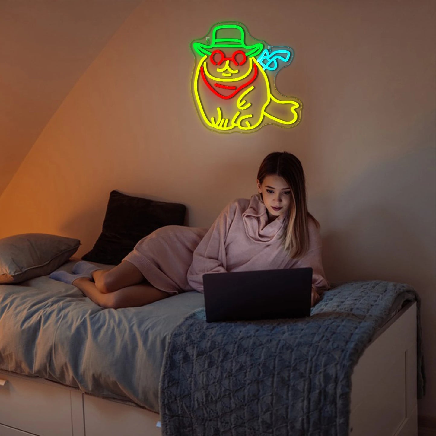 Cowboy Cat 5 V USB LED neoonmärk – eelarvesõbralik