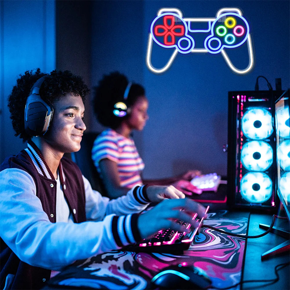 Gamer 5V USB LED neonski natpis - povoljno