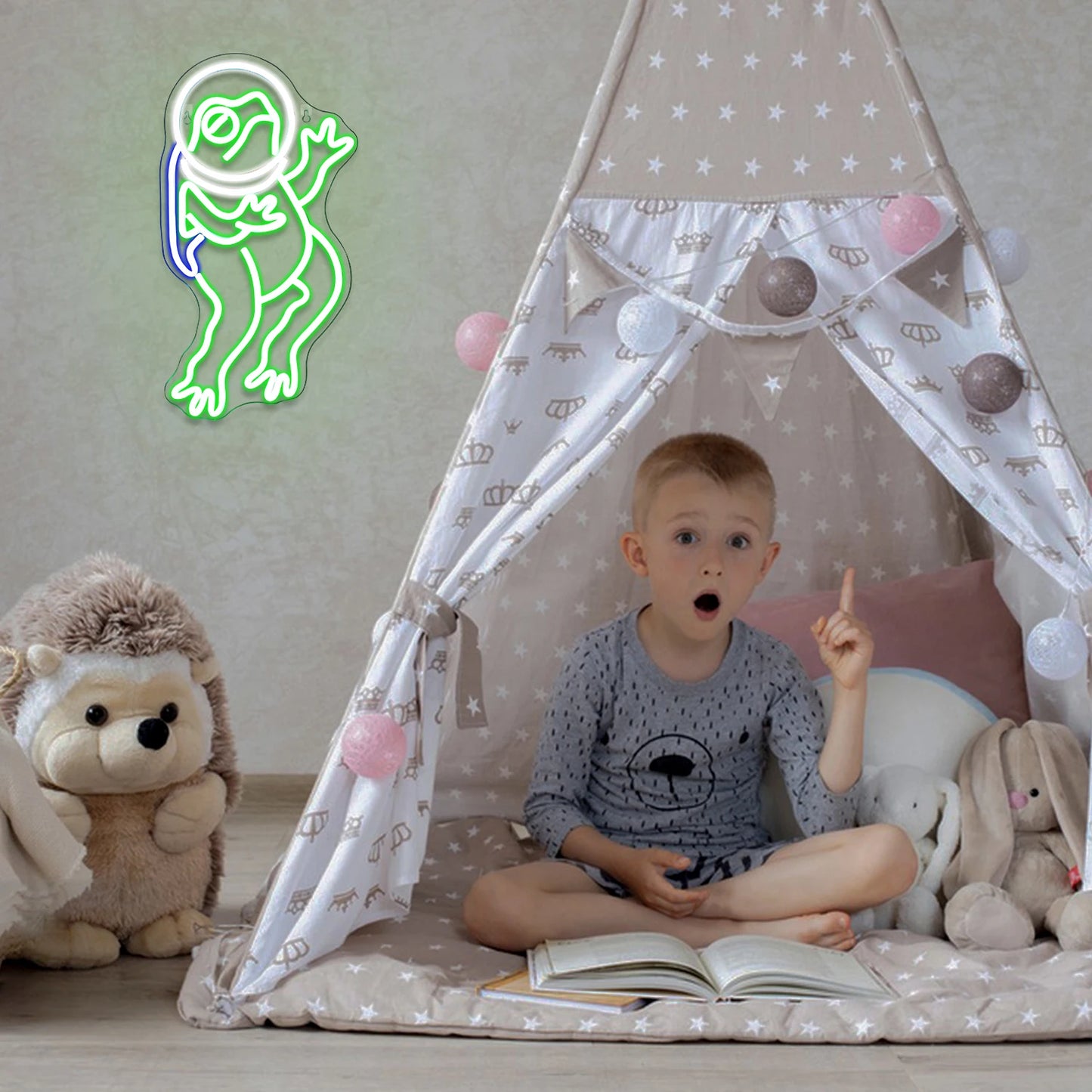 Roheline konn 5 V USB LED-neoonmärk – eelarvesõbralik