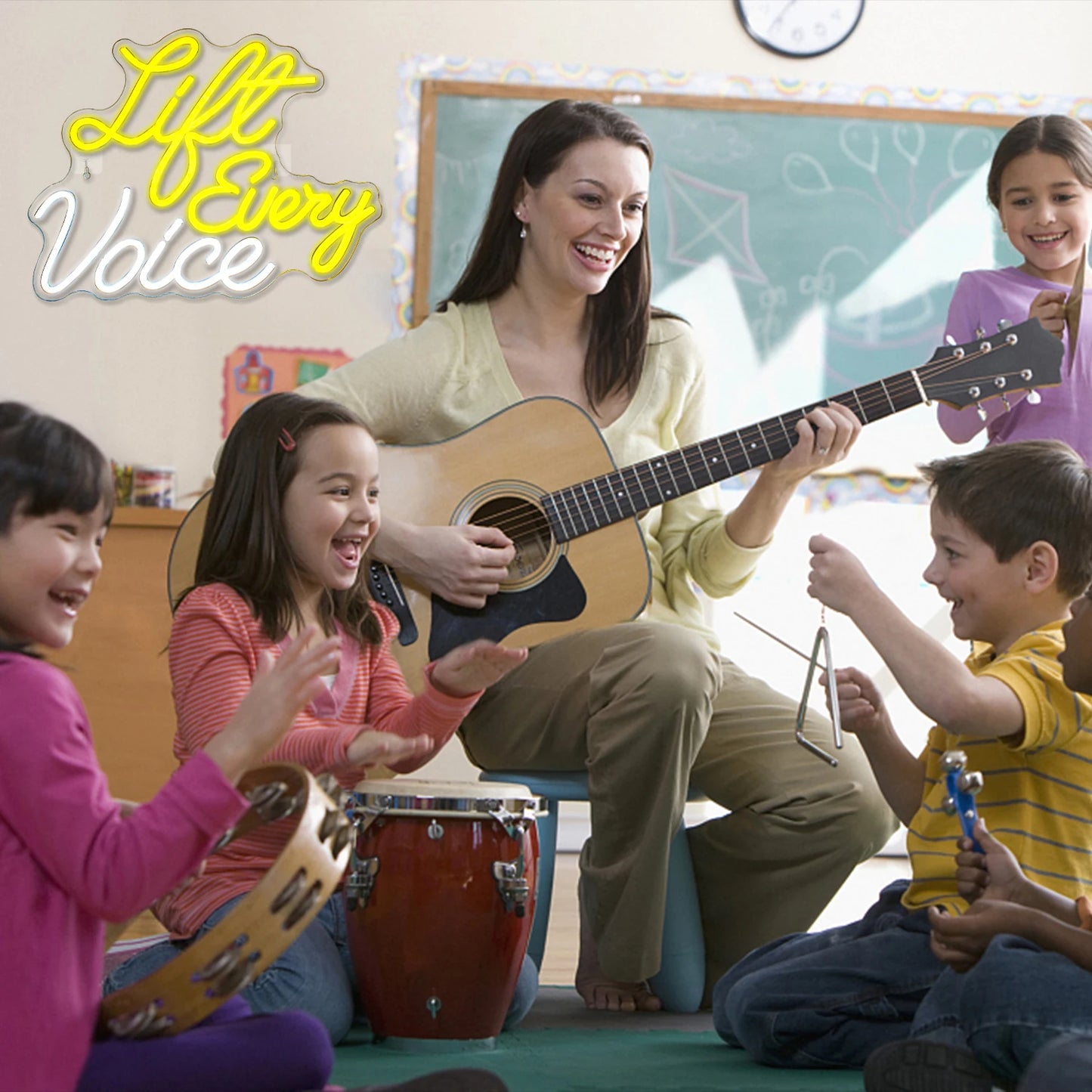 Neonowy napis 'Life Every Voice' 5V USB - Przyjazny dla budżetu