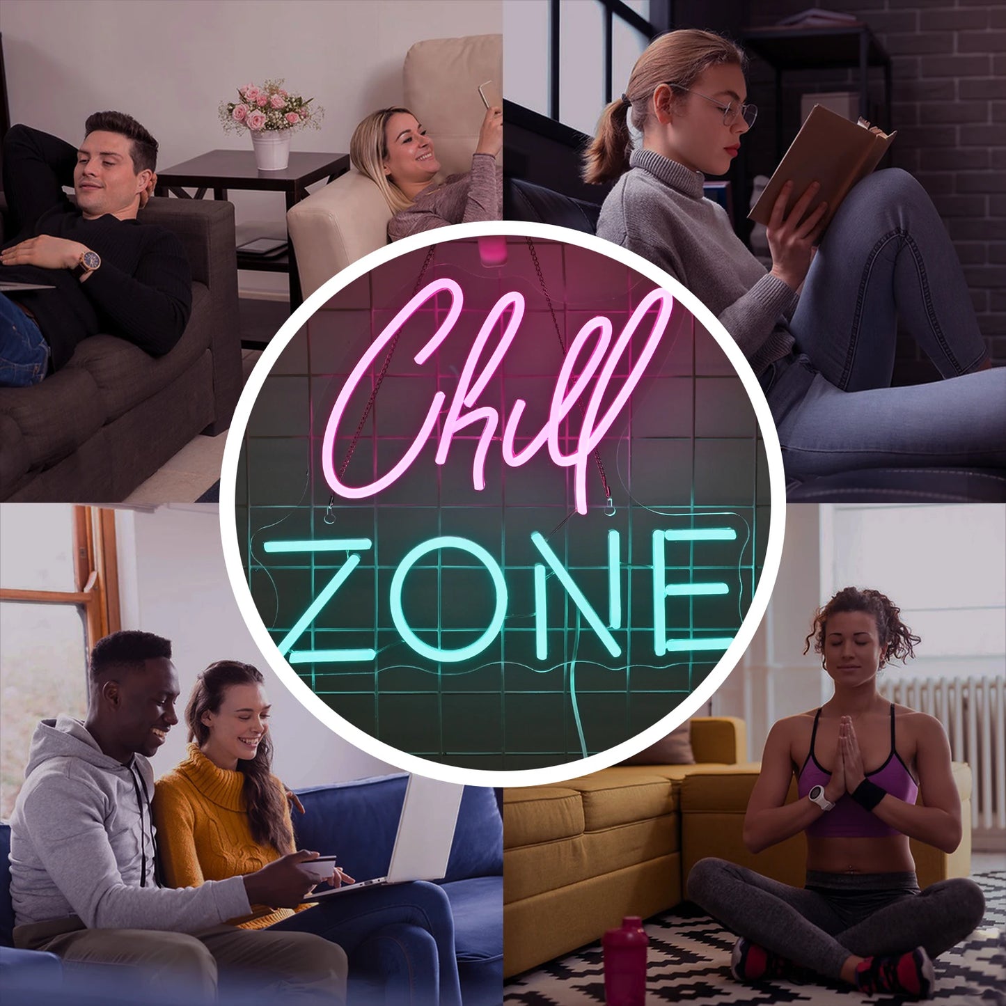 Chill Zone 5 V USB LED neoonmärk – eelarvesõbralik
