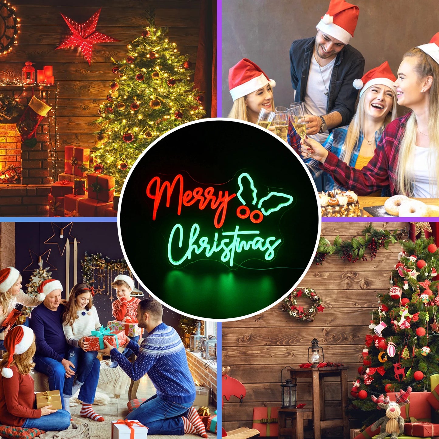 Häid jõule 5 V USB LED-neoonmärk – eelarvesõbralik