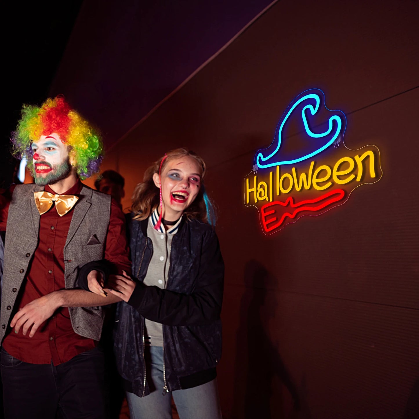 Halloweenowy LED napis świetlny 5V USB - Przyjazny dla portfela