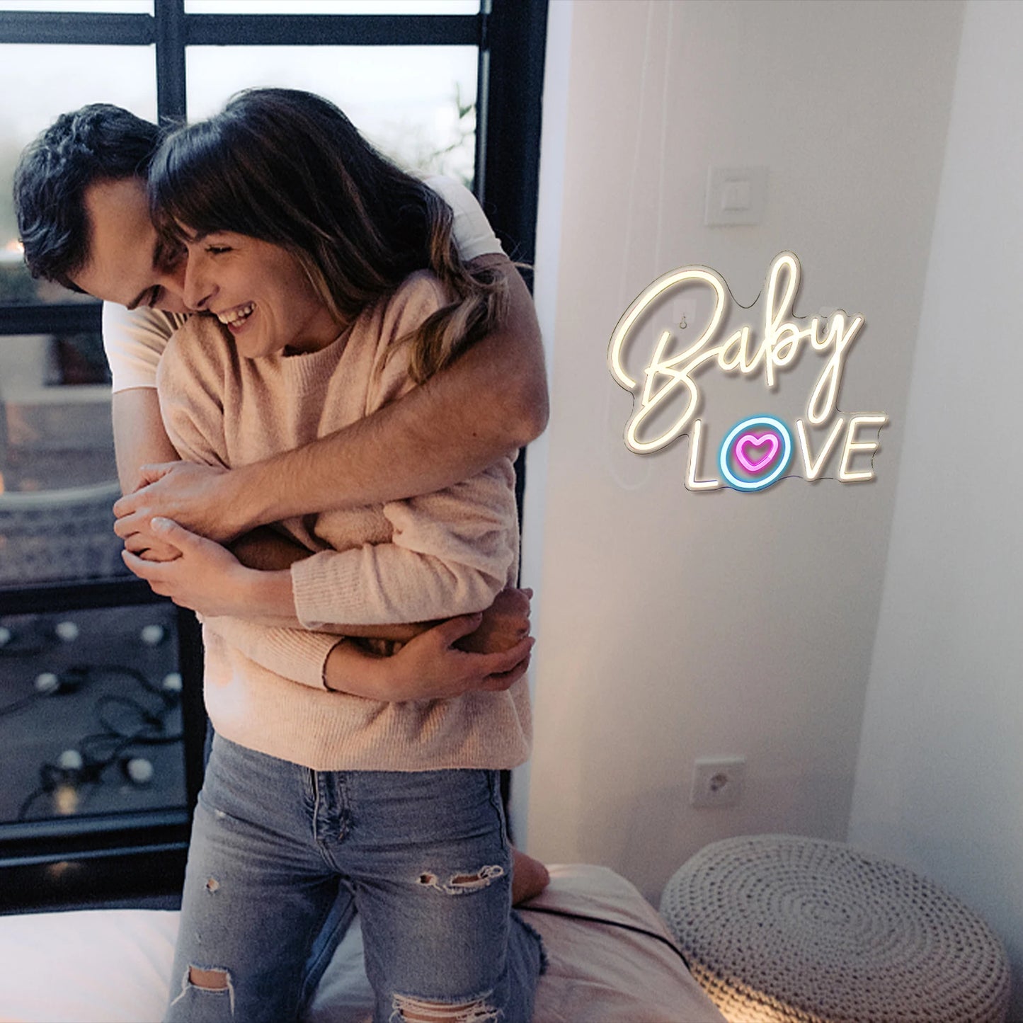 Cartel LED "Baby Love" 5V USB - Económico