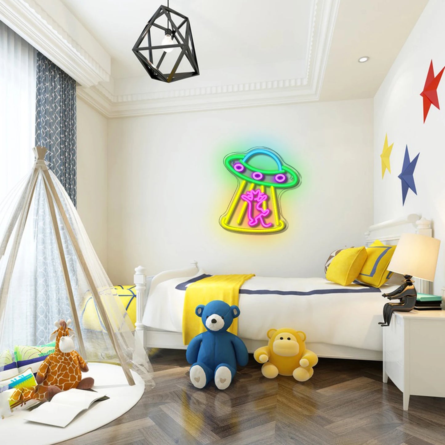 Letrero LED de Nave Espacial 5V USB - Económico