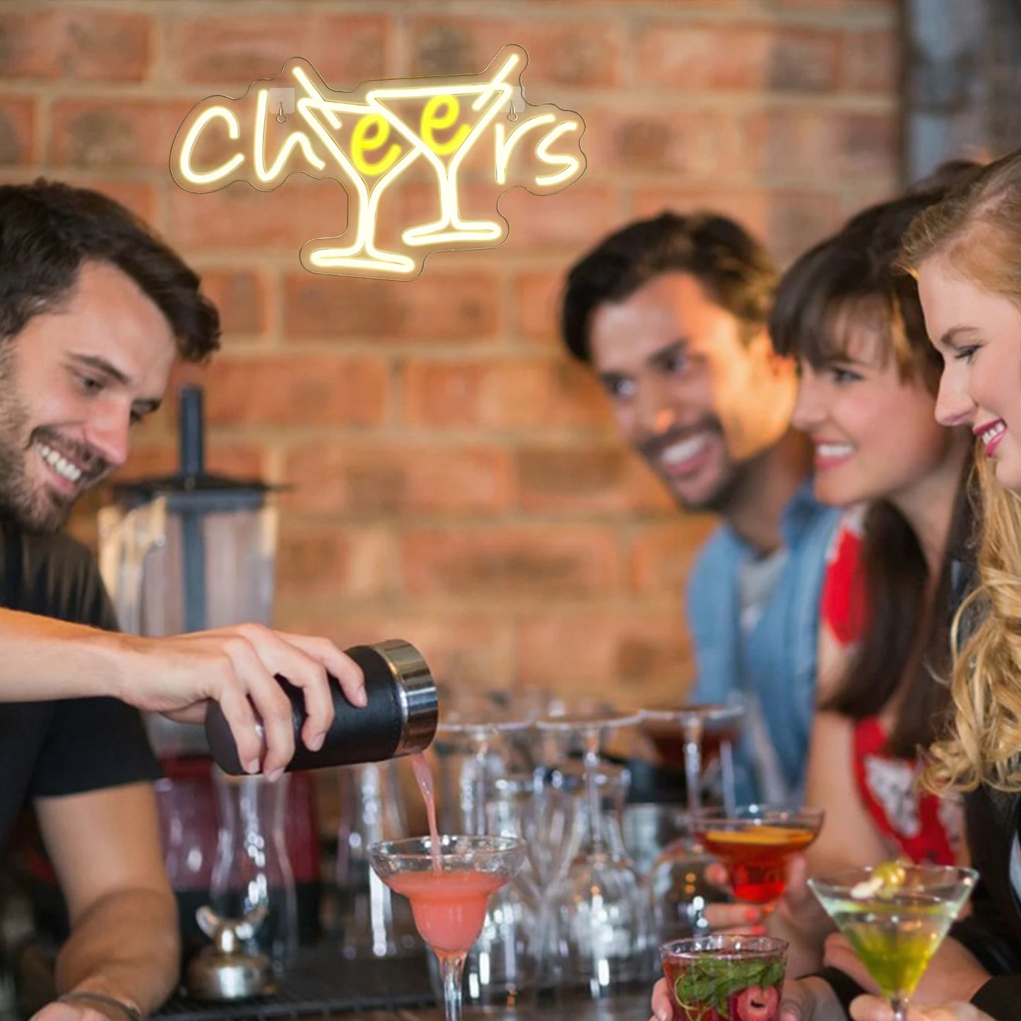 Insegna al neon LED USB 5V Cheers - Economica