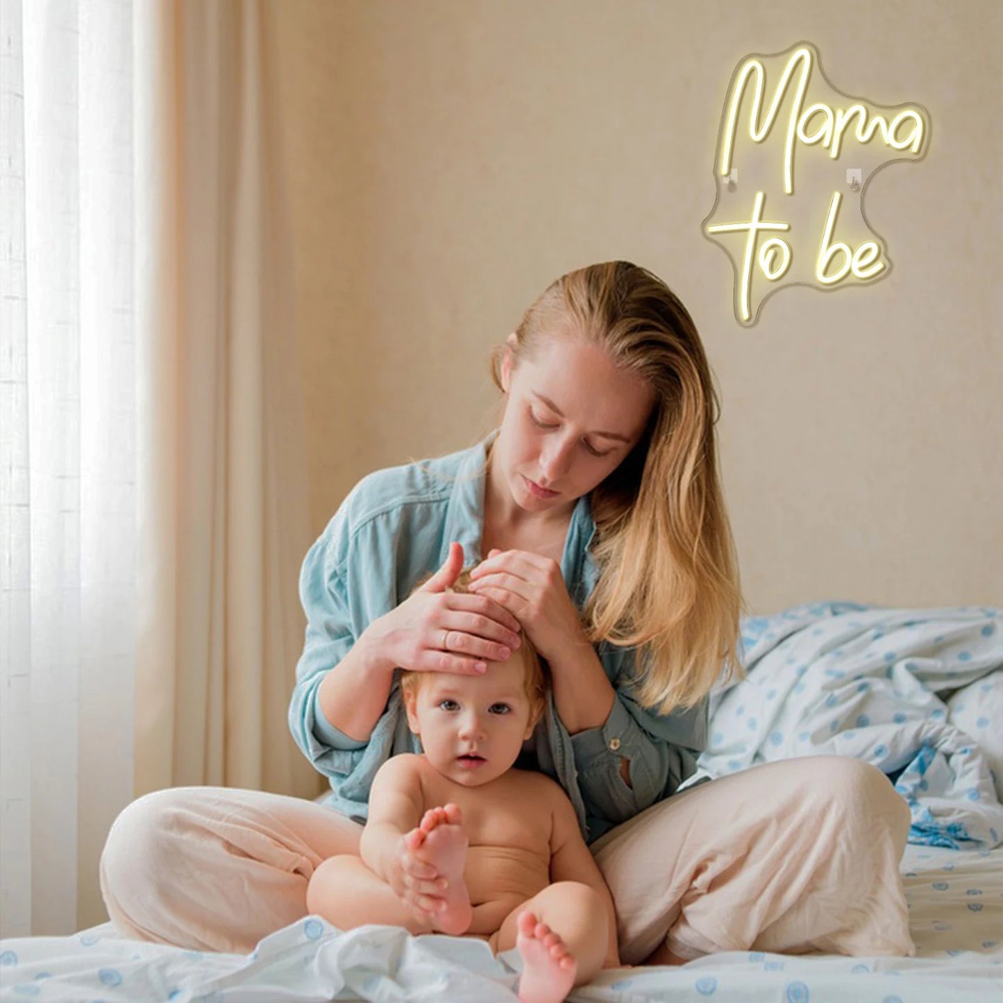 Insegna al neon LED USB 5V "Mama to Be" - Economica