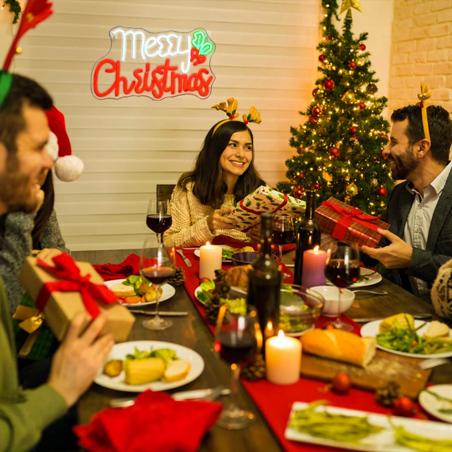 Häid jõule 5 V USB LED-neoonmärk – eelarvesõbralik