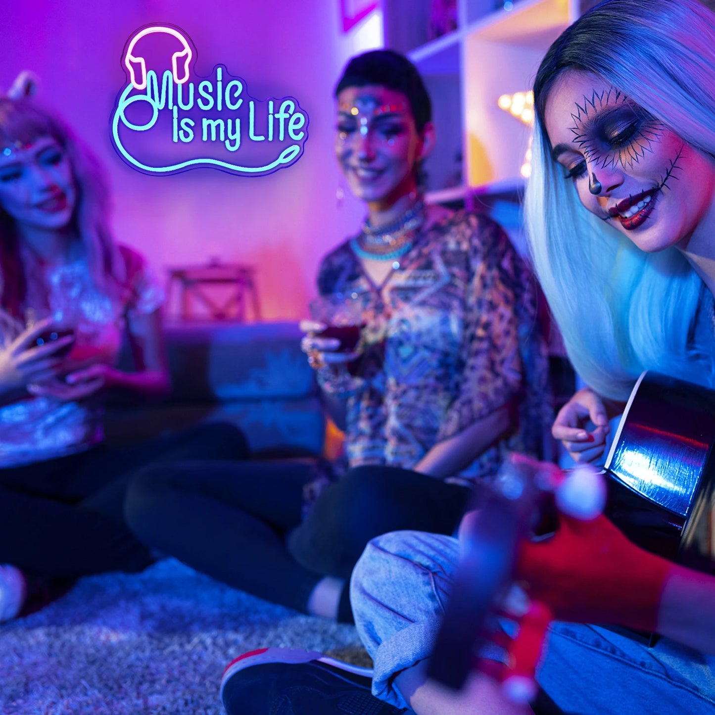 Hudba je můj život 5V USB LED světelný nápis - Cenově dostupný