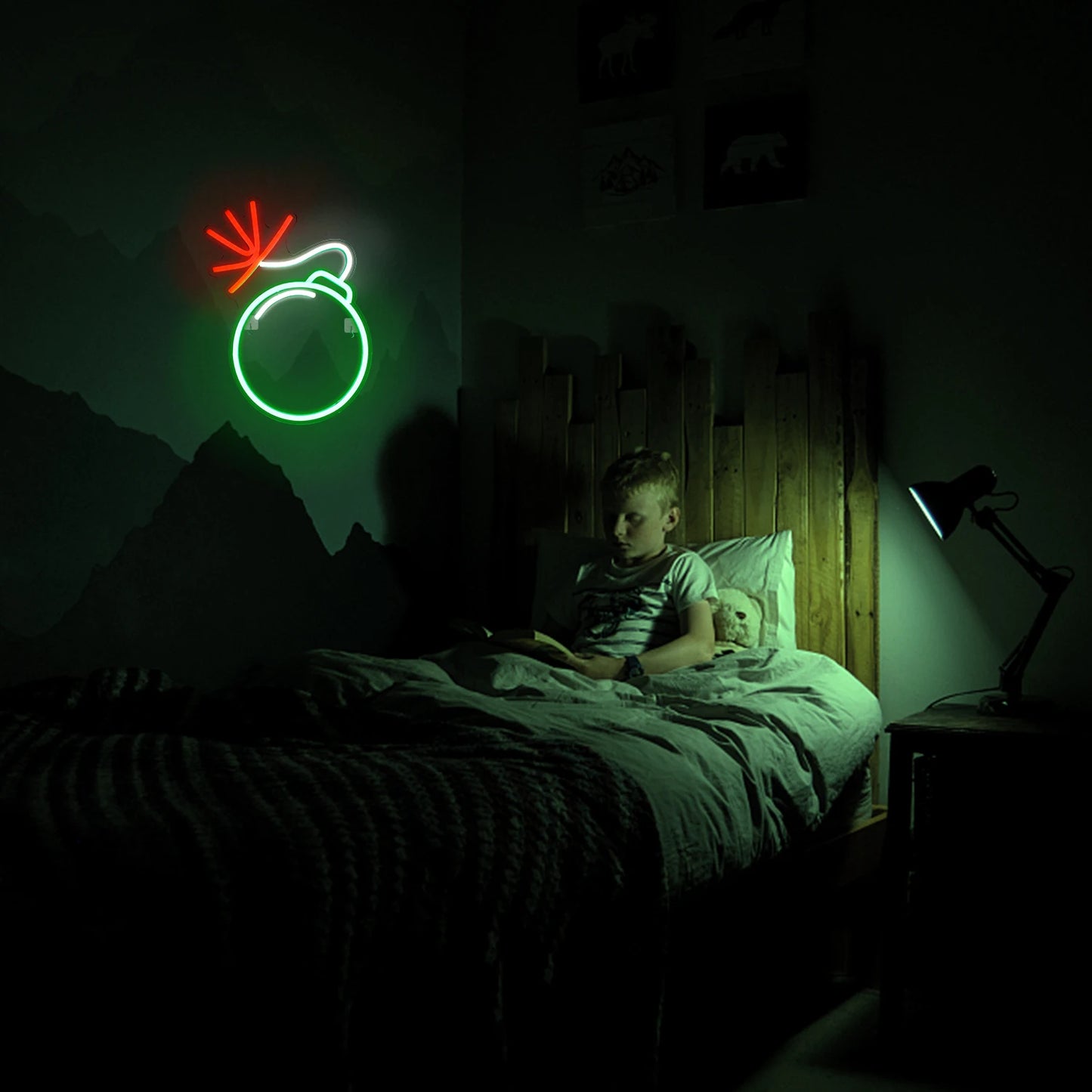 Green 5V USB LED Neon Sign - Budget Friendly