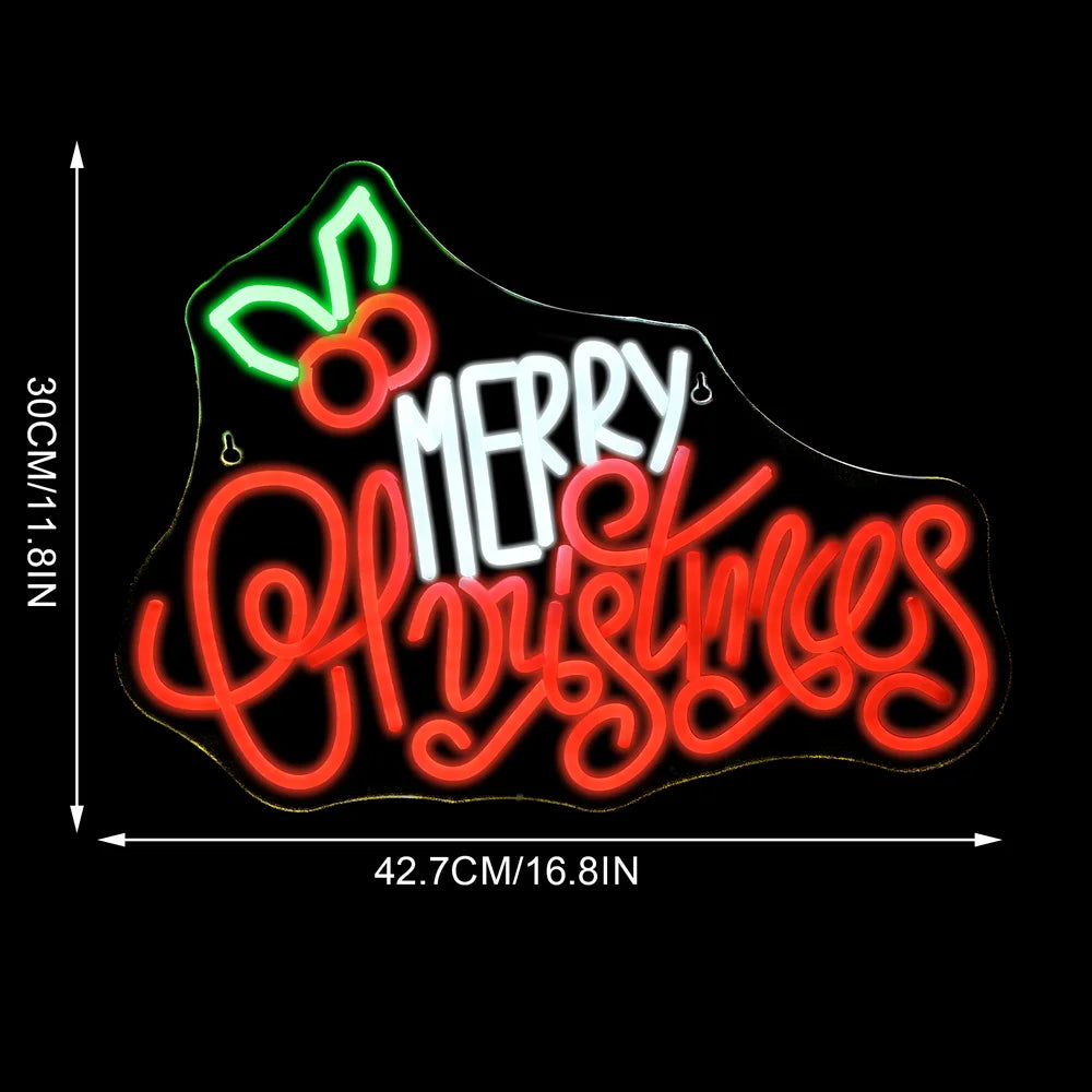 Cartel LED de "Feliz Navidad" 5V USB - Económico