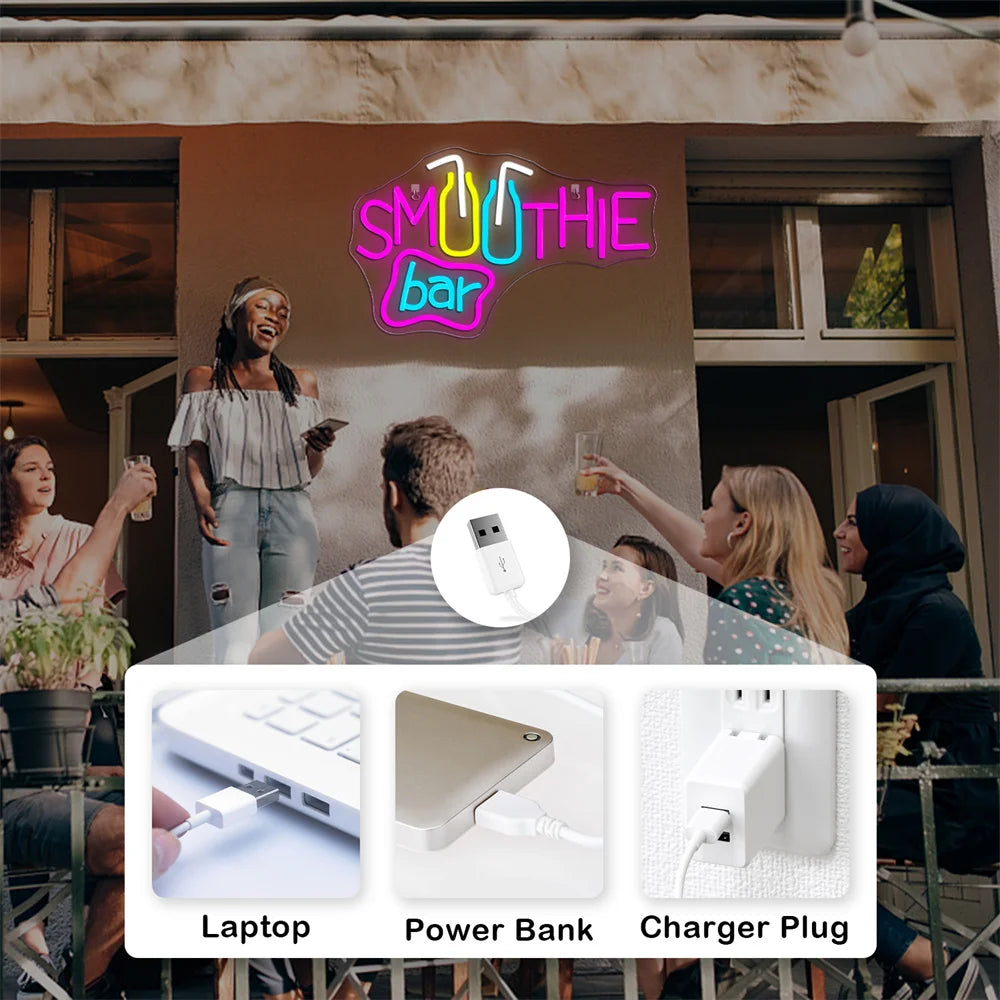 Smuutipulk 5 V USB LED-neoonmärk – eelarvesõbralik