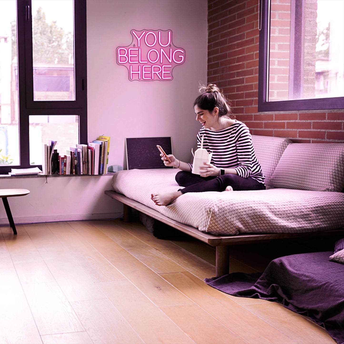 You Belong Here 5 V USB LED-neoonmärk – eelarvesõbralik