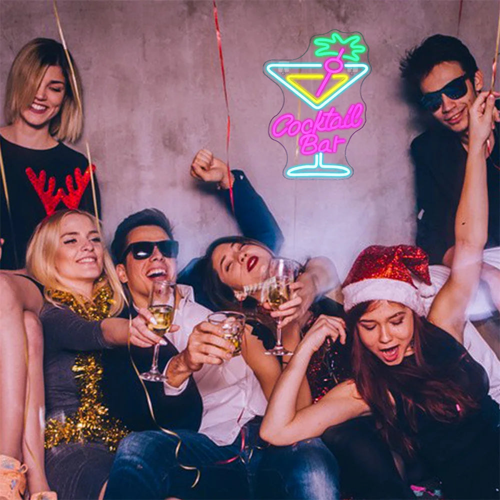 Semn Luminos LED USB 5V pentru Cocktail Bar - Accesibil la Preț