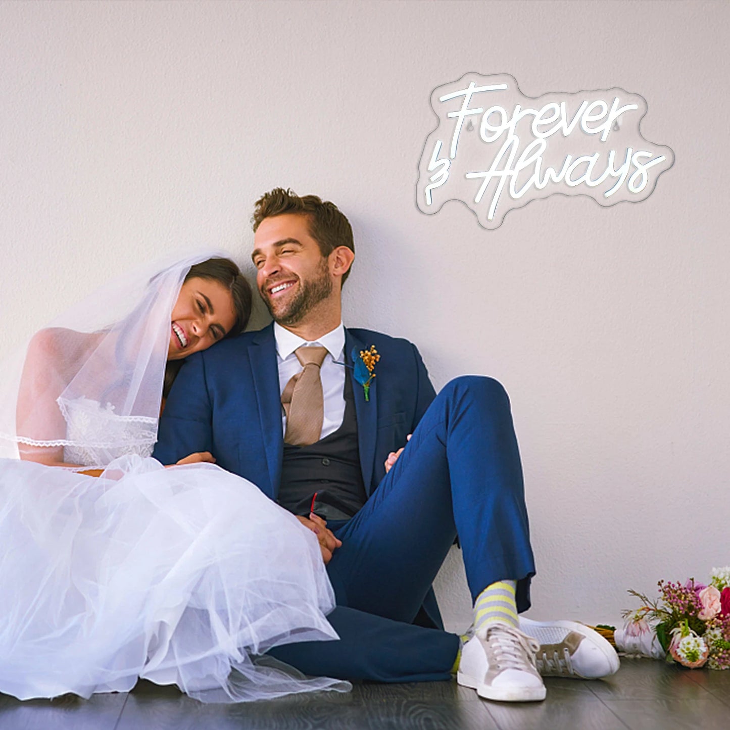 Enseigne LED USB 5V "Forever Always" - Économique