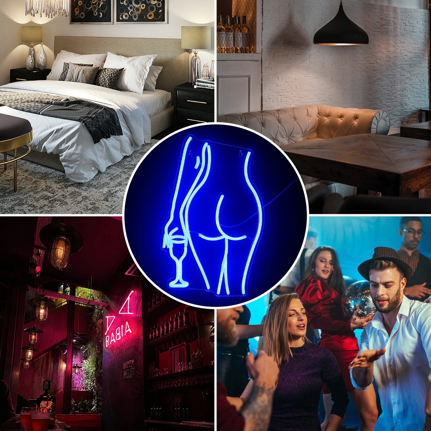 Insegna al neon LED USB 5V Sexy Lady - Economica