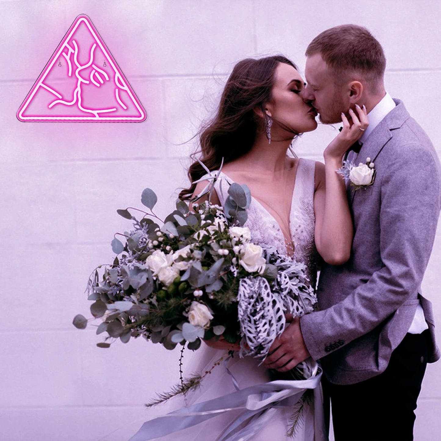 Letrero LED USB 5V "Kiss" - Económico