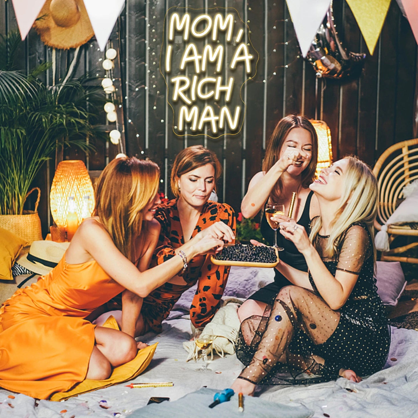 Ema, ma olen rikas mees, 5 V USB LED-neoonmärk – eelarvesõbralik