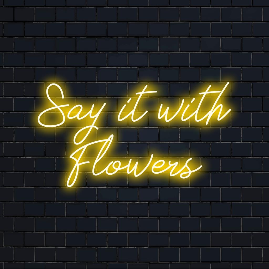 Semn de neon cu LED personalizat cu o temă florală, perfect ca decor personalizat de neon, îmbunătățind orice cameră cu lumină neon vibrantă.