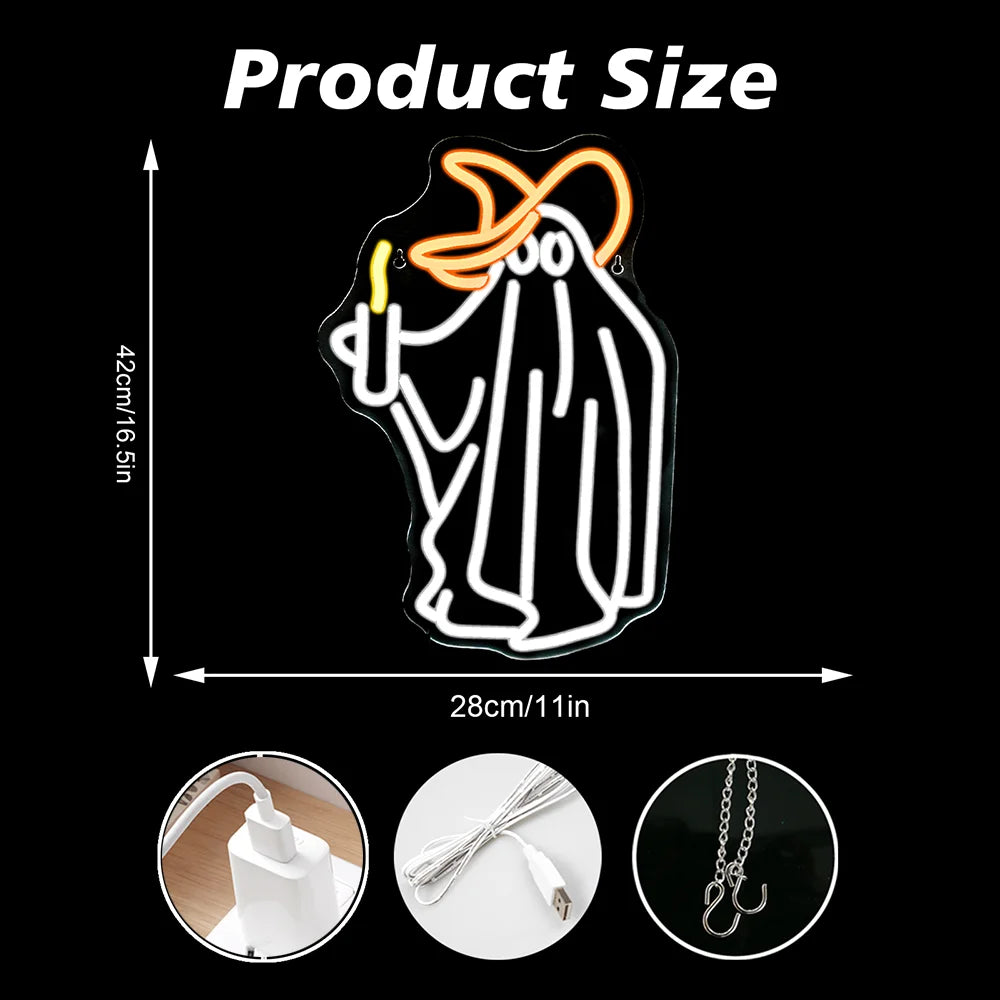 Cartel LED Ghost 5V USB - Económico