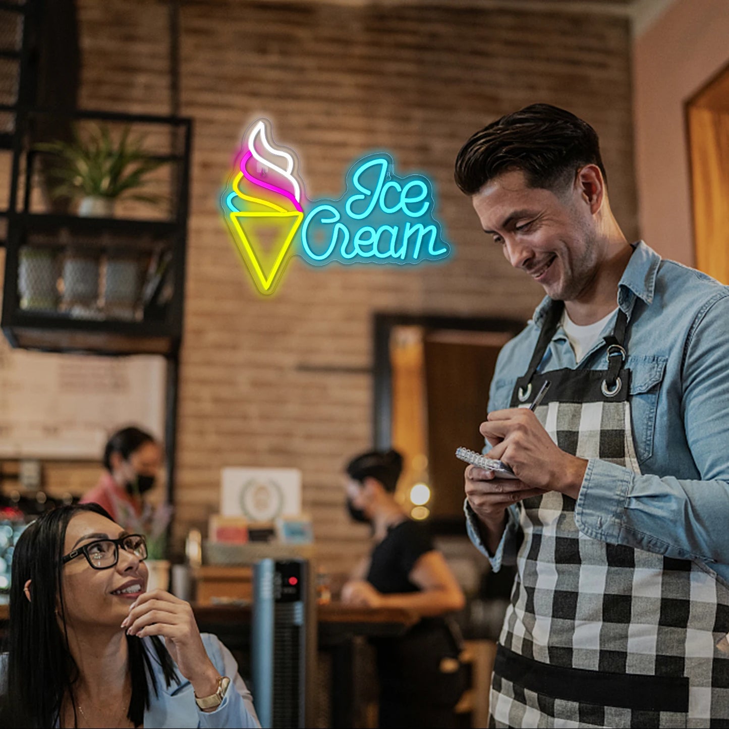 Jégkrém 5V USB LED fényreklám - Költséghatékony