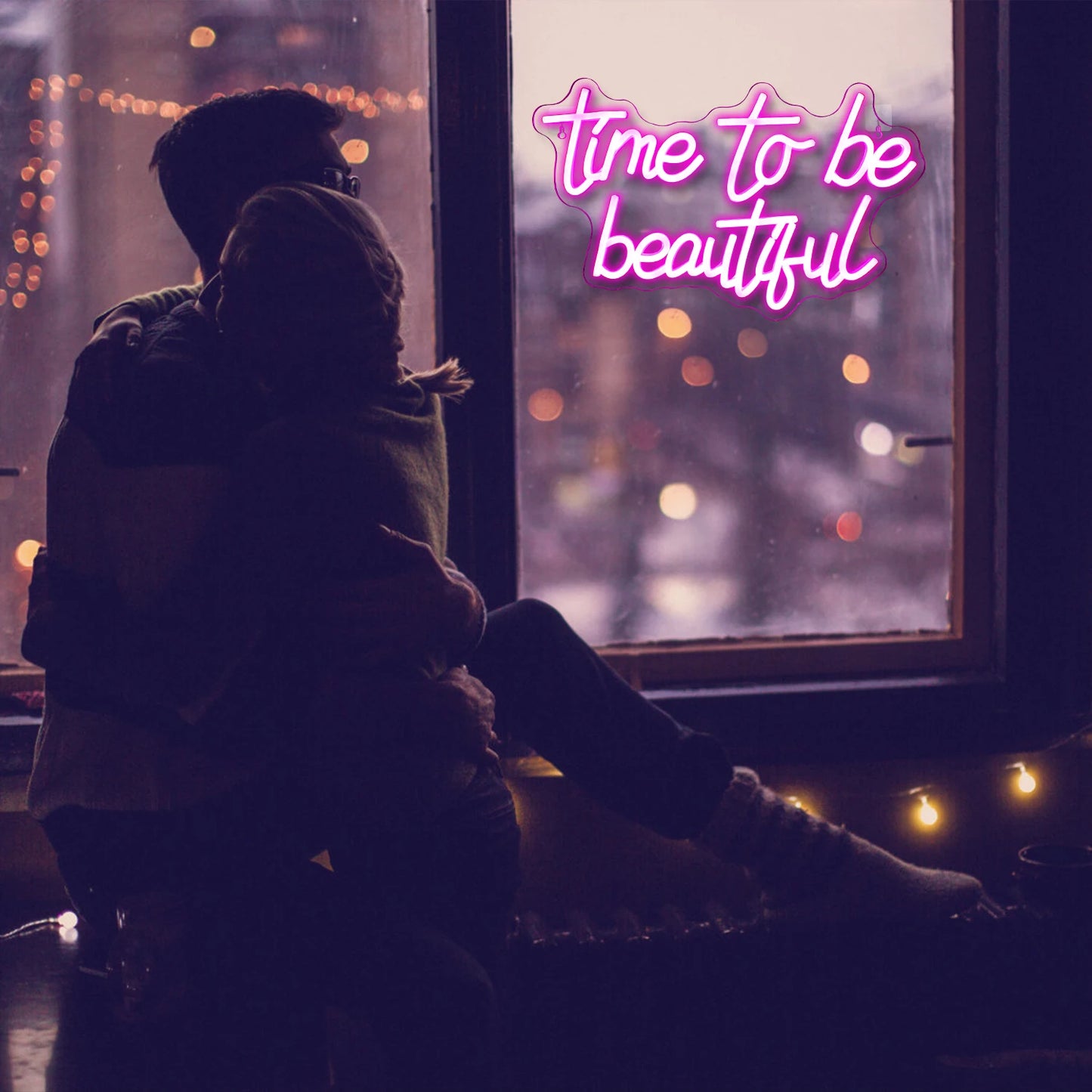 Czas być piękną 5V USB LED świecący napis - Przyjazny dla budżetu