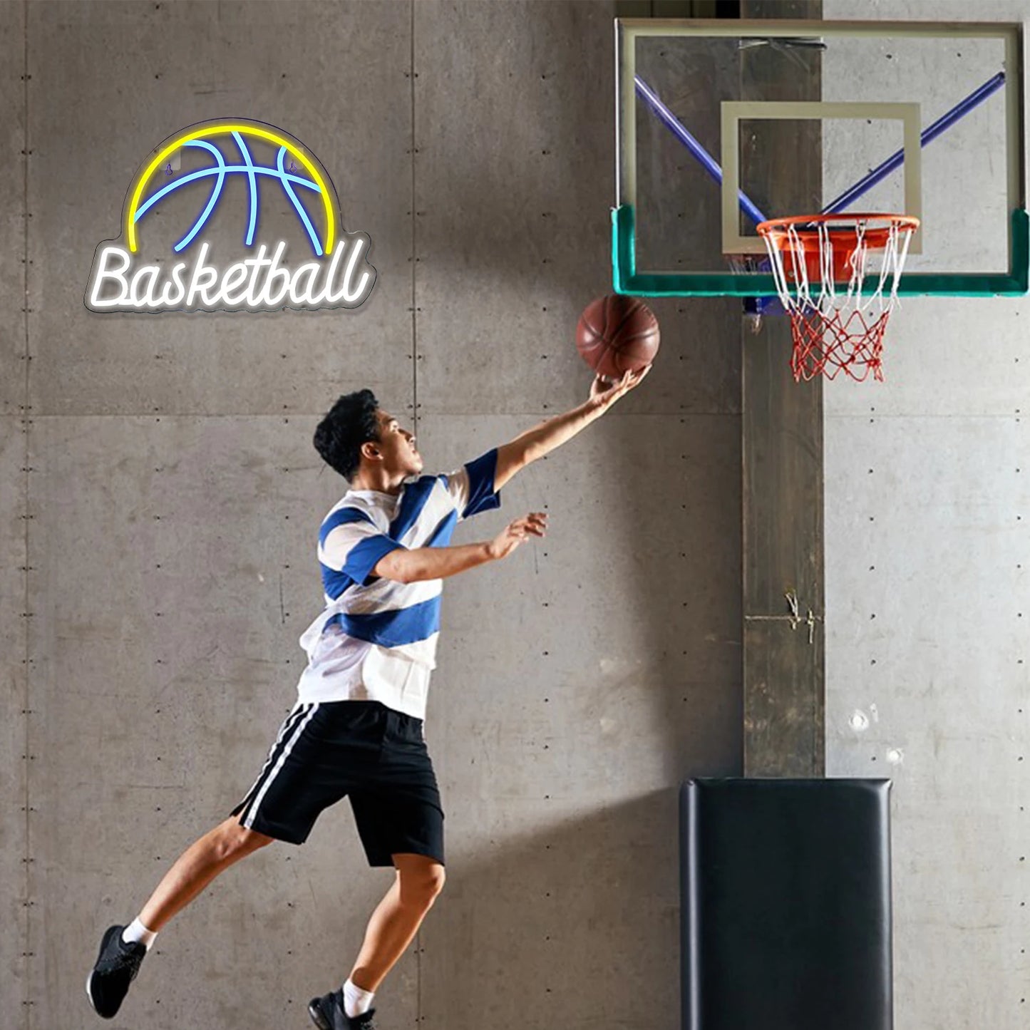 Neonowy napis LED USB 5V Koszykówka - Przyjazny dla budżetu