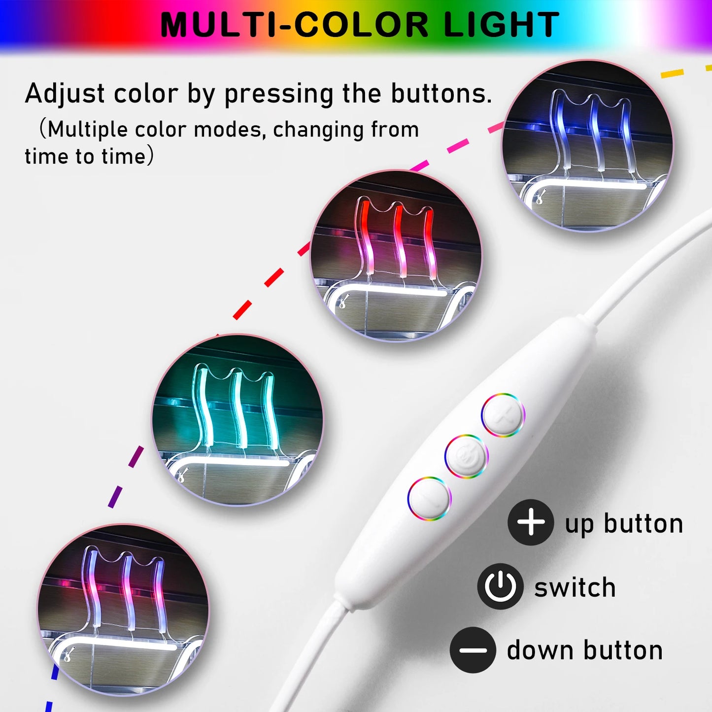 Cartel LED de Café Colorido 5V USB - Económico