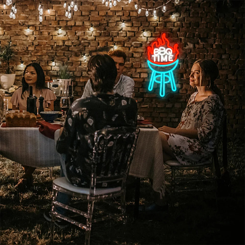 Insegna al neon LED USB BBQ Time 5V - Economica