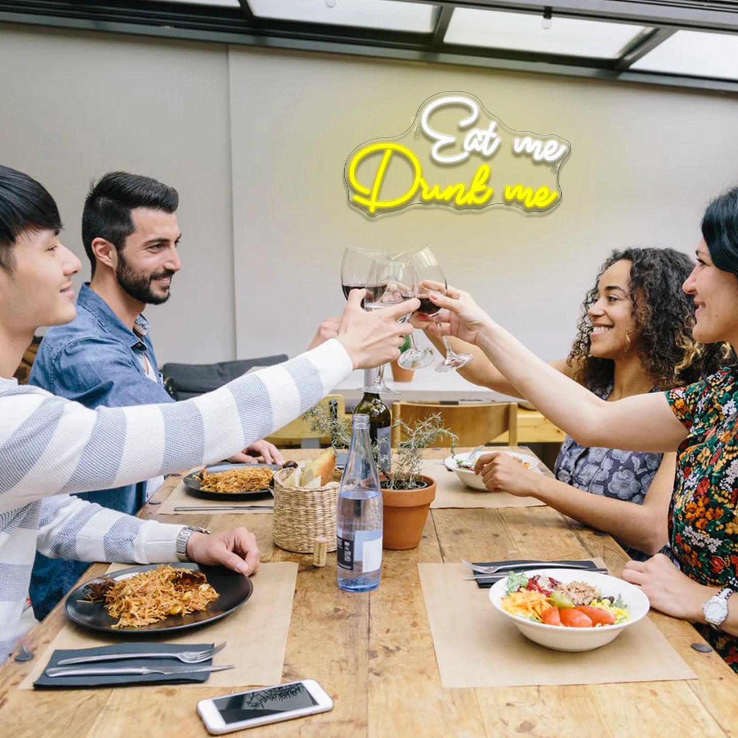 Eat Me Drink Me 5V USB LED světelný nápis - Cenově dostupný