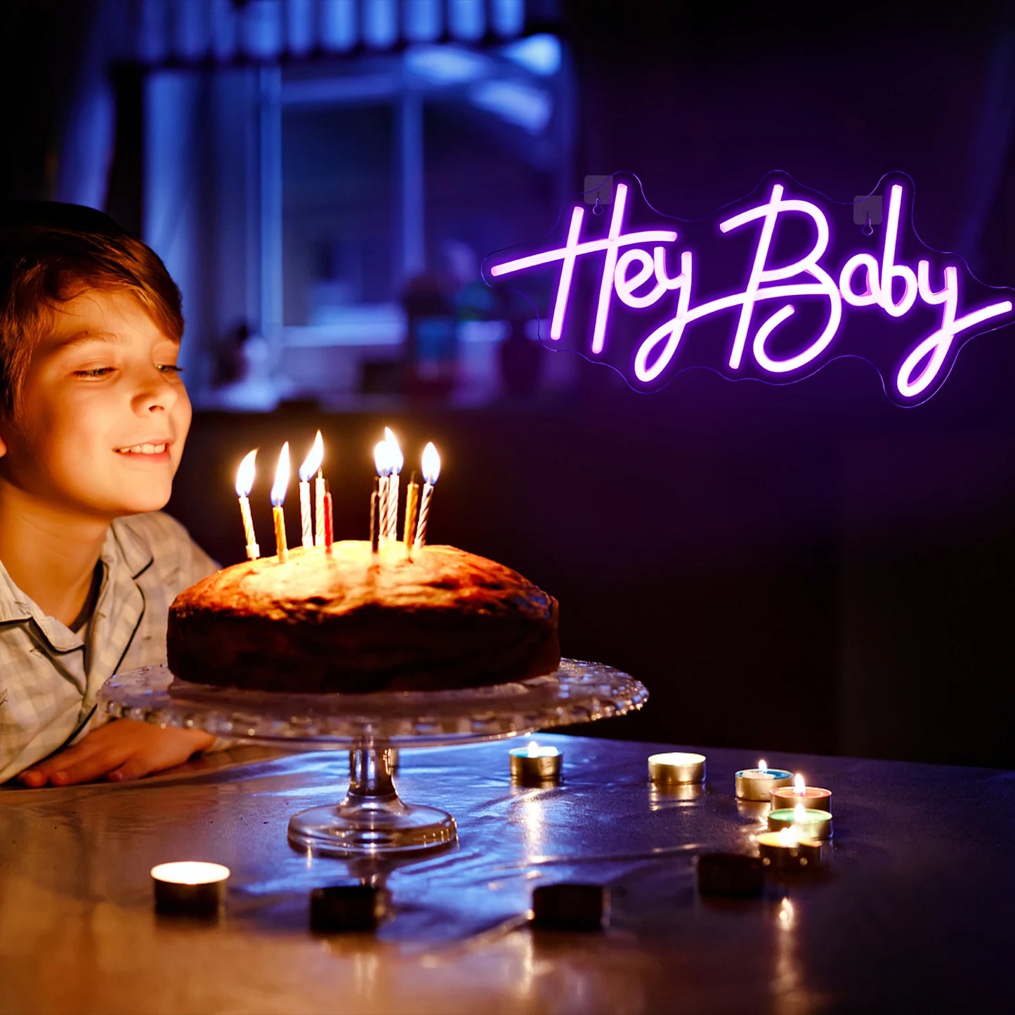 Hey Baby Φωτεινή Επιγραφή USB 5V LED - Οικονομική Επιλογή